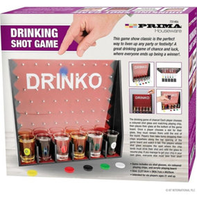 Drinko Shot Game Party Drinking play For Adults 6 Shot Glasses Drink Games