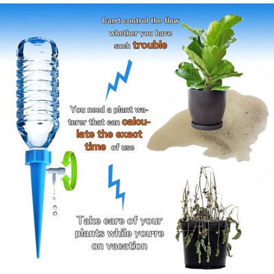 Adjustable Plant Waterer No Power CAXUSD 12-Pack Automatic Drip Irrigation  System  Indoor Plant Watering Tool With Adjustable Flow Automatic Drip  Irrigation System Indoor
