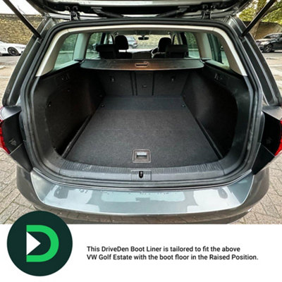 DriveDen Perfect-Fit Boot Liner - Volkswagen Golf Estate Mk.7 2013-2020 ...