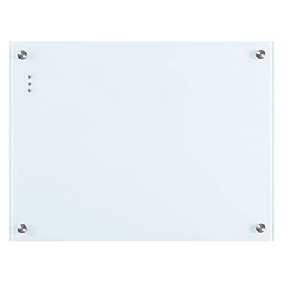 Dry Wipe Glass Magnetic Whiteboard Notice Board White Board 45 x 60 cm Frameless with 3 Magnets