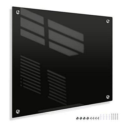Dry Wipe Glass Whiteboard 45 x 60 cm Notice Board Dry Erase Board Non Magnetic - White Price Comparisons | Compare The Build
