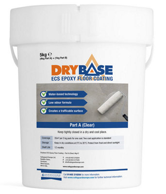 Drybase ECS Epoxy Floor Paint 5 Kg (Clear) - Waterproof Concrete Floor ...