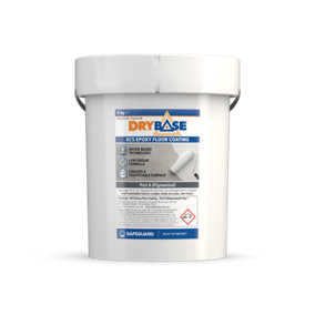 Drybase ECS Epoxy Floor Paint 5 Kg (White) - Waterproof Concrete Floor Paint for Garage, Kitchen or Industrial Factory Areas