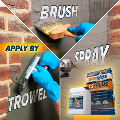Drybase TS-PLUS Tanking Slurry (20kg & 5-Bar Waterproofer 4L) For ...