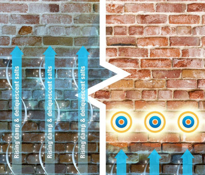Dryrod Damp Proofing Rods (10 pack) - BBA-Approved Rising Damp Treatment, Stronger than DPC injection creams. Coverage 1.2m