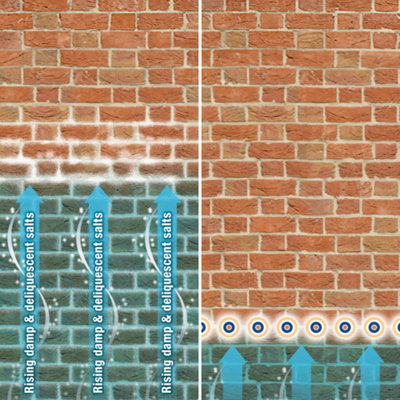 Dryrod Damp Proofing Rods (50 pack) - BBA-Approved Rising Damp Treatment, Stronger than DPC injection creams. Coverage 6m