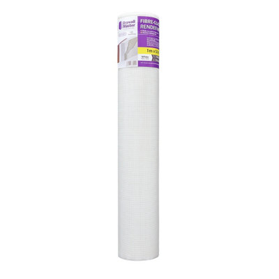 Drywall Master Fibreglass Rendering Mesh 50sqm 160g/m2 Coverage 4x4 mm 22415DM