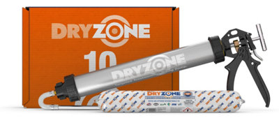 Dryzone 600ml Damp Proofing Cream x 10 + Dryzone DPC Application Gun