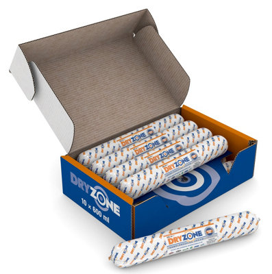 Dryzone 600ml x 10 Foil Cartridge Box - DPC Rising Damp Treatment - Damp Proof Course Cream