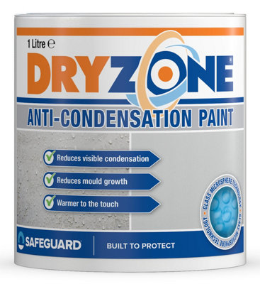 Dryzone Anti Condensation Paint (1 Litre, White, Matt Finish) Thermal Paint that helps prevent mould and fungal growth