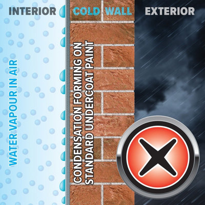 Dryzone Anti Condensation Paint (1L White, Matt Finish) Thermal Paint that helps prevent mould & fungal growth on Internal Walls