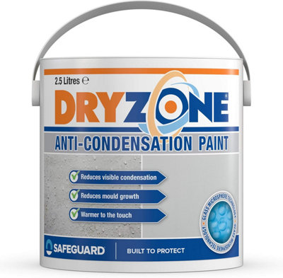 Dryzone Anti Condensation Paint (2.5 Litre, White, Matt Finish) Thermal Paint that helps prevent mould and fungal growth