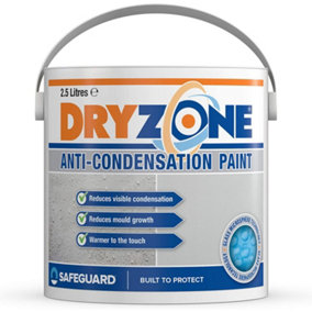 Dryzone Anti Condensation Paint (2.5 Litre, White, Matt Finish) Thermal Paint that helps prevent mould and fungal growth