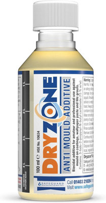 Dryzone Anti-Mould Additive 100ml Concentrate to Make 5L of Emulsion, Vinyl, Silk or Matt Paint