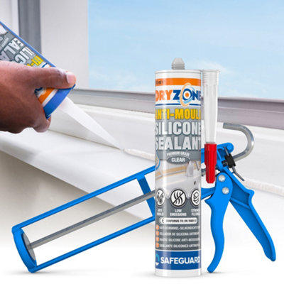 Dryzone Anti-Mould Silicone Sealant (310 ml Clear) Premium Sanitary ...