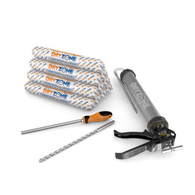 Dryzone DPC Kit Gun and Tools 600ml x 10 Pack