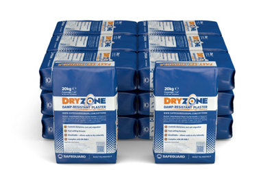 Dryzone Fast-Set Plaster (20kg x 20 pack) Breathable Cement-Based ...