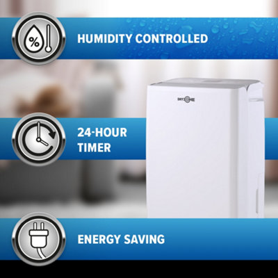 Dryzone High-Capacity Dehumidifier - 12L - SGS-Certified, Energy-Efficient, Low Noise, with Laundry Mode & Smart Humidity Control