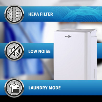 Dryzone High-Capacity Dehumidifier - 12L - SGS-Certified, Energy-Efficient, Low Noise, with Laundry Mode & Smart Humidity Control