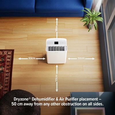 Dryzone High-Capacity Dehumidifier - 12L - SGS-Certified, Energy-Efficient, Low Noise, with Laundry Mode & Smart Humidity Control
