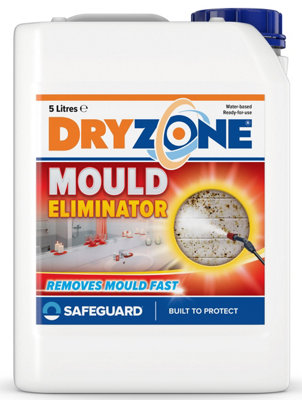 Dryzone Mould Remover - (5 Litre) - Fast-Acting, No-Scrub Formula, Highly Effective Mould & Mildew Remover