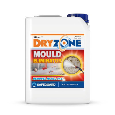 Dryzone Mould Remover (5L Spray) Fast-Acting Black Mould & Mildew Remover on Walls, Bathroom, Kitchen, Ceilings & Shower.