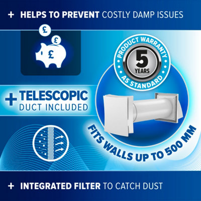 Dryzone Positive Input & Passive Ventilation Kit for Condensation, Loft ...