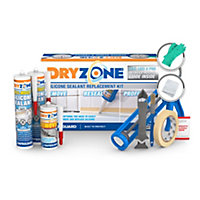 Dryzone Silicone Sealant Replacement Kit (Anti Mould) - Everything you need for Professional looking joints