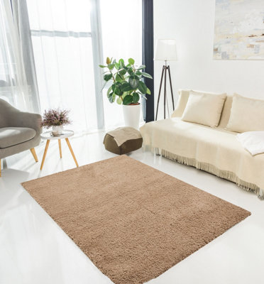 DS Living Cloud Luxe Plain Latte Large Rug