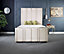 DS Living Lucinda Upholstered Soft Touch Cream Velvet Luxury 5FT King Bed Frame