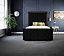 DS Living Milly Chevron Upholstered Soft Touch Black Velvet Luxury Bed Frame 6FT Super King