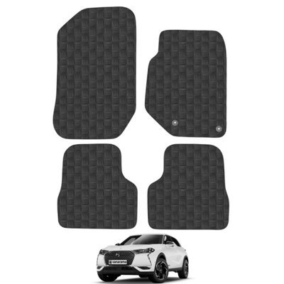 DS3 Crossback 2019-Onwards Car Floor Mats Rubber Tailored Fit Set Heavy-Duty