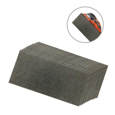 DTB TECH 10 x Hook and Loop 93 x 190m Mesh Sanding Sheets 180 Grit ...
