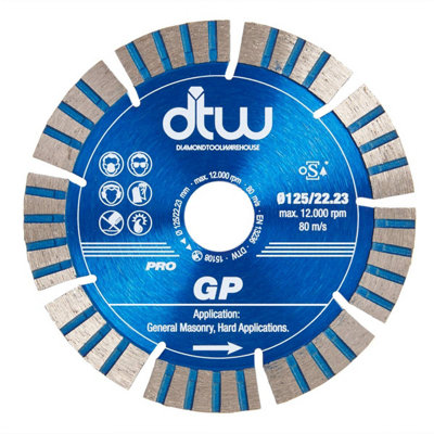 DTW Pro GP Diamond Blade 125mm/5" X 22.23