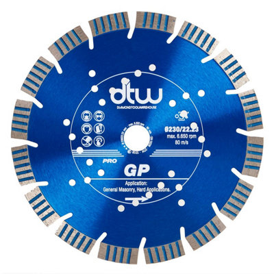 DTW Pro GP Diamond Blade 230mm/9" x 22.23