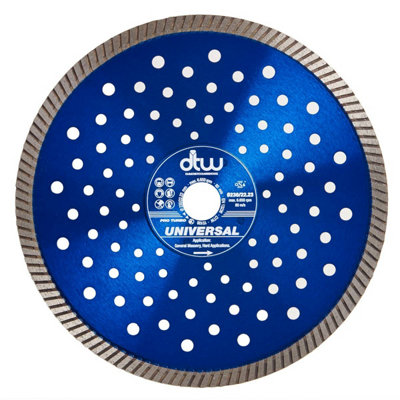 DTW Pro Turbo Universal Diamond Blade 230mm/5" x 22.23