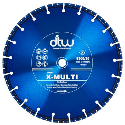 DTW Pro X-Multi Saw Diamond Blade 300mm/12" x 20