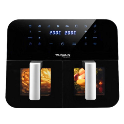 Dual Air Fryer Oven with Presets  9L 2400W By Nuovva