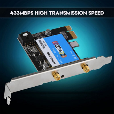 Dual Band PCIE Network Card 433Mbps with Bluetooth 4.0 for Desktop-2.4GHz & 5GHz Support