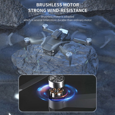 Dual Camera 1080P Brushless Quadcopter Drone with WiFi FPV, Gesture Control, Obstacle Avoidance and 3 Batteries