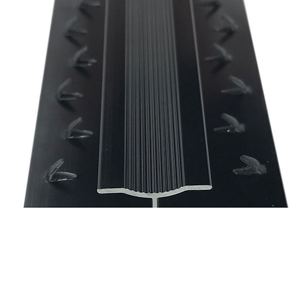 Dual Edge Trim Black Long 9ft 2 7metres Carpet To Threshold Bar Strip Diy At B Q