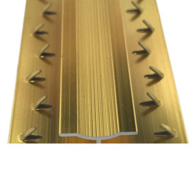 Dual Edge Trim Gold 3ft / 0.9metres Carpet To Carpet Threshold Bar Strip