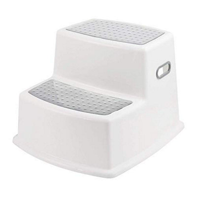 Dual-Height Kids Step Stool for Potty Training Anti-Slip Bathroom Stepping Stool
