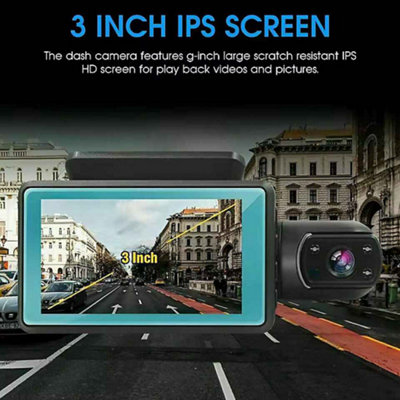 Dual Lens Dash Camera 1080P HD Car Night Vision Front and Rear Camera ...