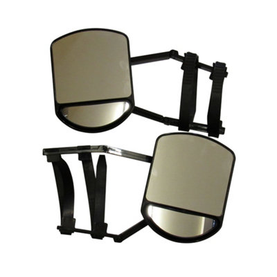 Dual Lens Extending Towing Mirror X2 (Car Caravan Trailer Extension Steady View Universal)