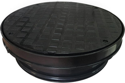 Dual Lock Plastic Driveway 350mm Round Circular Manhole Cover & Frame ...