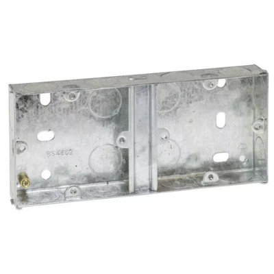 Dual Metal Back Box for Fitting 2 Single Switches etc Side by Side ...