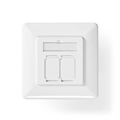 Dual Port CAT7 Wall Outlet Face Plate 2 Way RJ45 Network Ethernet Socket