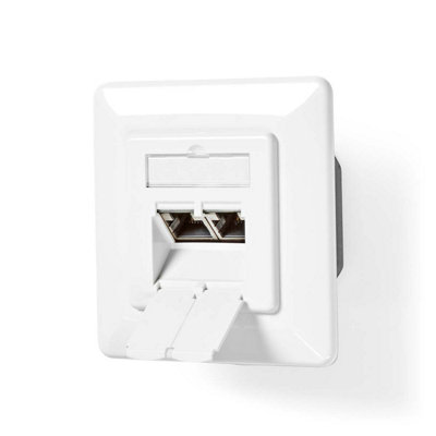 Dual Port CAT7 Wall Outlet Face Plate 2 Way RJ45 Network Ethernet Socket
