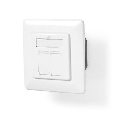 Dual Port CAT7 Wall Outlet Face Plate 2 Way RJ45 Network Ethernet Socket